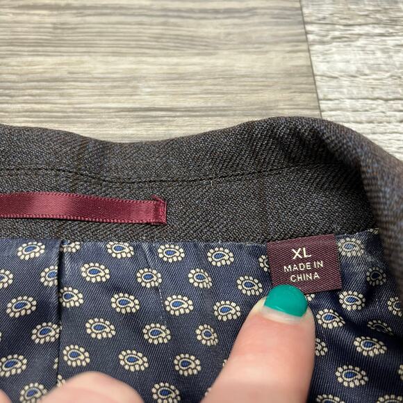 Vintage Daks Johnston & Murphy Brown Mens XL Wool‎ 2 Button Sports Blazer Jacket - Picture 4 of 14